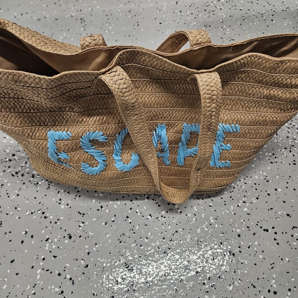 Escape Tan Woven Tote Bag